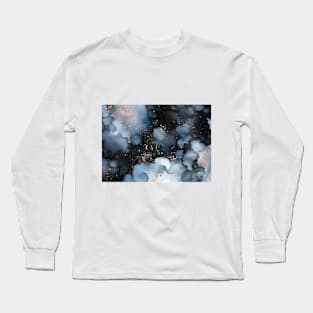 Black, grey and pink abstract art Long Sleeve T-Shirt